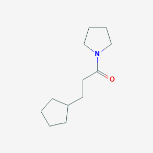 molecular formula C12H21NO B2383901 3-Cyclopentyl-1-pyrrolidin-1-yl-propan-1-one CAS No. 544683-75-2