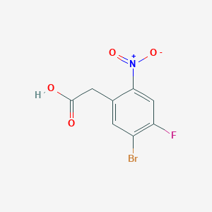 molecular formula C8H5BrFNO4 B2383903 5-溴-4-氟-2-硝基苯乙酸 CAS No. 1598963-13-3