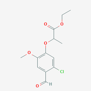 molecular formula C13H15ClO5 B2383907 Ethyl 2-(5-chloro-4-formyl-2-methoxyphenoxy)propanoate CAS No. 701217-68-7