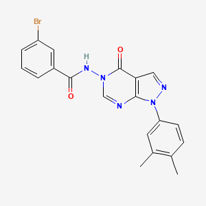 molecular formula C20H16BrN5O2 B2383913 3-溴-N-(1-(3,4-二甲苯基)-4-氧代-1H-吡唑并[3,4-d]嘧啶-5(4H)-基)苯甲酰胺 CAS No. 899738-24-0