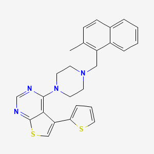 4-(4-((2-Methylnaphthalen-1-yl)methyl)piperazin-1-yl)-5-(thiophen-2-yl)thieno[2,3-d]pyrimidine