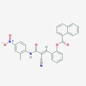 [2-[(E)-2-cyano-3-(2-methyl-4-nitroanilino)-3-oxoprop-1-enyl]phenyl] naphthalene-1-carboxylate