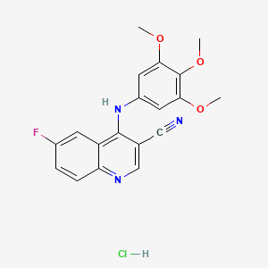 6-Fluoro-4-((3,4,5-trimethoxyphenyl)amino)quinoline-3-carbonitrile hydrochloride