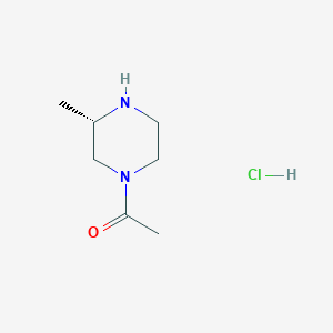 molecular formula C7H15ClN2O B2383945 (S)-1-(3-methyl-piperazin-1-yl)-ethanone hydrochloride CAS No. 1638137-85-5