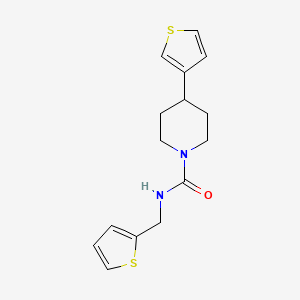 molecular formula C15H18N2OS2 B2383951 N-(thiophen-2-ylmethyl)-4-(thiophen-3-yl)piperidine-1-carboxamide CAS No. 1396674-66-0