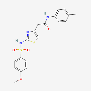 2-(2-(4-methoxyphenylsulfonamido)thiazol-4-yl)-N-(p-tolyl)acetamide