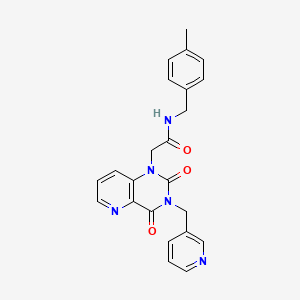 molecular formula C23H21N5O3 B2383958 2-(2,4-dioxo-3-(pyridin-3-ylmethyl)-3,4-dihydropyrido[3,2-d]pyrimidin-1(2H)-yl)-N-(4-methylbenzyl)acetamide CAS No. 941953-11-3