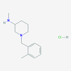 molecular formula C14H23ClN2 B2383960 N-Methyl-1-(2-methylbenzyl)piperidin-3-amine hydrochloride CAS No. 1289387-26-3