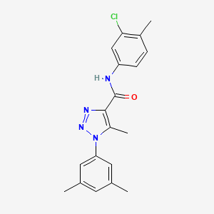 molecular formula C19H19ClN4O B2383963 N-(3-chloro-4-methylphenyl)-1-(3,5-dimethylphenyl)-5-methyl-1H-1,2,3-triazole-4-carboxamide CAS No. 866872-35-7
