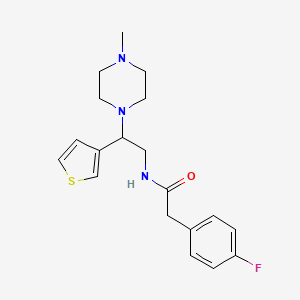2-(4-fluorophenyl)-N-(2-(4-methylpiperazin-1-yl)-2-(thiophen-3-yl)ethyl)acetamide