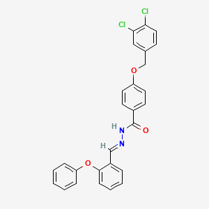 4-[(3,4-dichlorobenzyl)oxy]-N'-[(E)-(2-phenoxyphenyl)methylidene]benzenecarbohydrazide