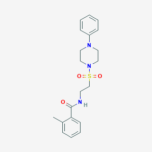 2-methyl-N-(2-((4-phenylpiperazin-1-yl)sulfonyl)ethyl)benzamide