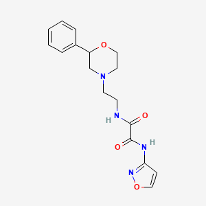 molecular formula C17H20N4O4 B2383984 N1-(isoxazol-3-yl)-N2-(2-(2-phenylmorpholino)ethyl)oxalamide CAS No. 954003-63-5