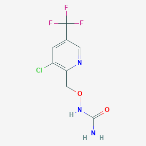 molecular formula C8H7ClF3N3O2 B2383989 N-{[3-chloro-5-(trifluoromethyl)-2-pyridinyl]methoxy}urea CAS No. 338396-76-2