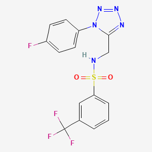 N-((1-(4-fluorophenyl)-1H-tetrazol-5-yl)methyl)-3-(trifluoromethyl)benzenesulfonamide