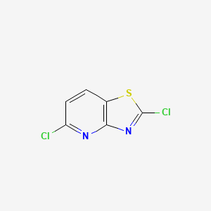 molecular formula C6H2Cl2N2S B2383992 2,5-Dichloro-[1,3]thiazolo[4,5-b]pyridine CAS No. 2567498-97-7