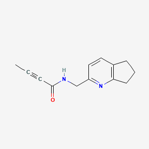 molecular formula C13H14N2O B2384014 N-(6,7-Dihydro-5H-cyclopenta[b]pyridin-2-ylmethyl)but-2-ynamide CAS No. 2411218-61-4