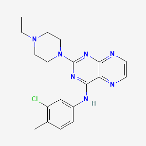 molecular formula C19H22ClN7 B2384025 N-(3-chloro-4-methylphenyl)-2-(4-ethylpiperazin-1-yl)pteridin-4-amine CAS No. 946290-68-2