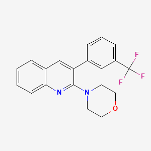 molecular formula C20H17F3N2O B2384036 2-Morpholino-3-[3-(trifluoromethyl)phenyl]quinoline CAS No. 339103-47-8