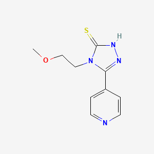 molecular formula C10H12N4OS B2384042 4-(2-甲氧基乙基)-5-(吡啶-4-基)-4H-1,2,4-三唑-3-硫醇 CAS No. 663181-77-9