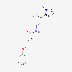 molecular formula C17H23N3O3 B2384043 1-(3-羟基-3-(1-甲基-1H-吡咯-2-基)丙基)-3-(2-苯氧基乙基)脲 CAS No. 1787880-86-7