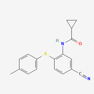 N-{5-cyano-2-[(4-methylphenyl)sulfanyl]phenyl}cyclopropanecarboxamide