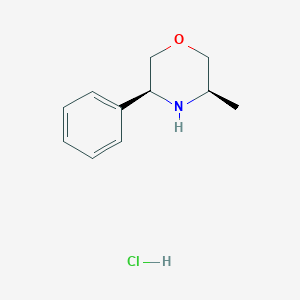 (3R,5S)-3-Methyl-5-phenylmorpholine;hydrochloride