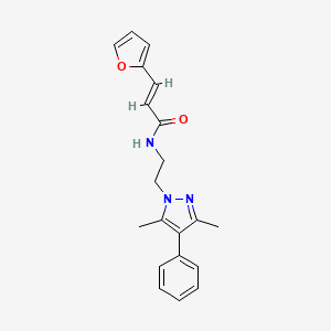 (E)-N-(2-(3,5-dimethyl-4-phenyl-1H-pyrazol-1-yl)ethyl)-3-(furan-2-yl)acrylamide