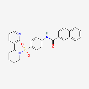 N-[4-(2-pyridin-3-ylpiperidin-1-yl)sulfonylphenyl]naphthalene-2-carboxamide