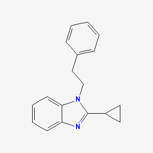 molecular formula C18H18N2 B2384067 2-Cyclopropyl-1-phenethyl-1H-benzoimidazole CAS No. 876882-52-9