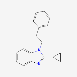 molecular formula C18H18N2 B2384067 2-环丙基-1-苯乙基-1H-苯并咪唑 CAS No. 876882-52-9