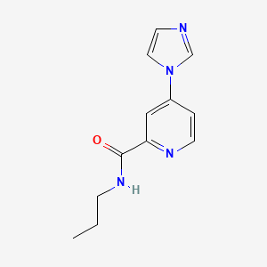 molecular formula C12H14N4O B2384070 4-(1H-咪唑-1-基)-N-丙基吡啶甲酰胺 CAS No. 1421508-29-3