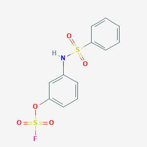 molecular formula C12H10FNO5S2 B2384086 1-(Benzenesulfonamido)-3-fluorosulfonyloxybenzene CAS No. 2411276-45-2