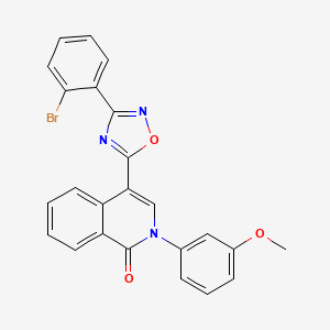 molecular formula C24H16BrN3O3 B2384089 4-(3-(2-bromophenyl)-1,2,4-oxadiazol-5-yl)-2-(3-methoxyphenyl)isoquinolin-1(2H)-one CAS No. 1358911-69-9