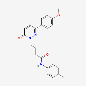 molecular formula C22H23N3O3 B2384095 4-(3-(4-methoxyphenyl)-6-oxopyridazin-1(6H)-yl)-N-(p-tolyl)butanamide CAS No. 946267-01-2