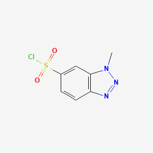molecular formula C7H6ClN3O2S B2384099 1-methyl-1H-1,2,3-benzotriazole-6-sulfonyl chloride CAS No. 1509279-99-5