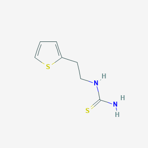 molecular formula C7H10N2S2 B2384100 [2-(噻吩-2-基)乙基]硫脲 CAS No. 923255-84-9