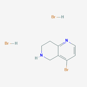 molecular formula C8H11Br3N2 B2384102 4-溴-5,6,7,8-四氢-1,6-萘啉二氢溴化物 CAS No. 1909337-65-0