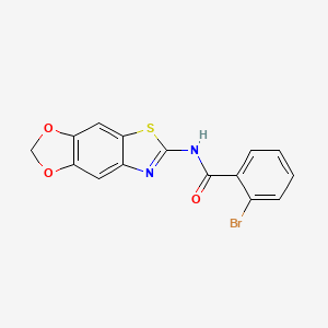 molecular formula C15H9BrN2O3S B2384108 2-bromo-N-([1,3]dioxolo[4,5-f][1,3]benzothiazol-6-yl)benzamide CAS No. 892854-49-8