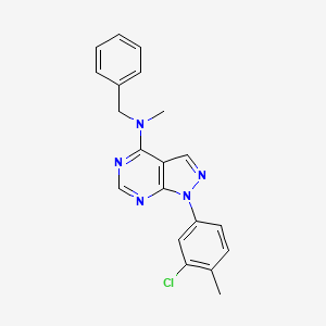 molecular formula C20H18ClN5 B2384110 N-苄基-1-(3-氯-4-甲基苯基)-N-甲基-1H-吡唑并[3,4-d]嘧啶-4-胺 CAS No. 890895-38-2
