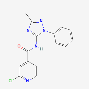 2-chloro-N-(3-methyl-1-phenyl-1H-1,2,4-triazol-5-yl)pyridine-4-carboxamide