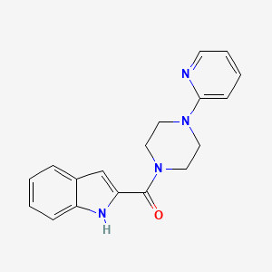 molecular formula C18H18N4O B2384122 1H-吲哚-2-基-(4-吡啶-2-基哌嗪-1-基)甲酮 CAS No. 148692-48-2
