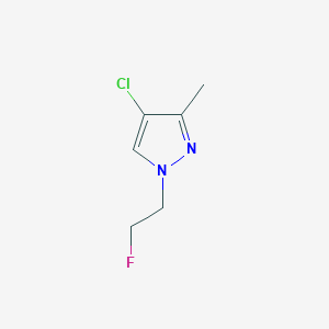 molecular formula C6H8ClFN2 B2384128 4-Chloro-1-(2-fluoroethyl)-3-methylpyrazole CAS No. 1443279-29-5