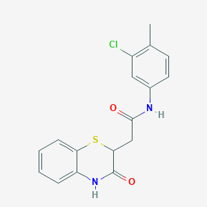 molecular formula C17H15ClN2O2S B2384140 N-(3-chloro-4-methylphenyl)-2-(3-oxo-3,4-dihydro-2H-1,4-benzothiazin-2-yl)acetamide CAS No. 109448-08-0