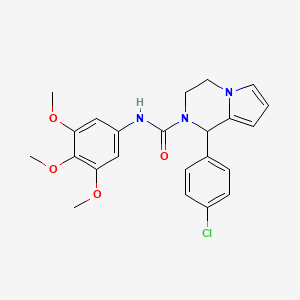 molecular formula C23H24ClN3O4 B2384142 1-(4-chlorophenyl)-N-(3,4,5-trimethoxyphenyl)-3,4-dihydropyrrolo[1,2-a]pyrazine-2(1H)-carboxamide CAS No. 899959-99-0