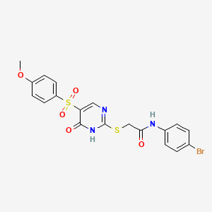N-(4-bromophenyl)-2-({5-[(4-methoxyphenyl)sulfonyl]-6-oxo-1,6-dihydropyrimidin-2-yl}sulfanyl)acetamide
