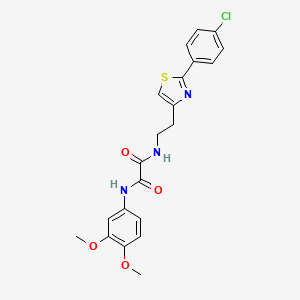 molecular formula C21H20ClN3O4S B2384155 N1-(2-(2-(4-氯苯基)噻唑-4-基)乙基)-N2-(3,4-二甲氧基苯基)草酰胺 CAS No. 895783-43-4