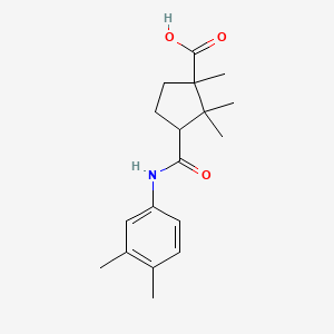 molecular formula C18H25NO3 B2384158 3-((3,4-Dimethylphenyl)carbamoyl)-1,2,2-trimethylcyclopentanecarboxylic acid CAS No. 304668-75-5