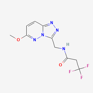 molecular formula C10H10F3N5O2 B2384160 3,3,3-trifluoro-N-((6-methoxy-[1,2,4]triazolo[4,3-b]pyridazin-3-yl)methyl)propanamide CAS No. 2309796-96-9
