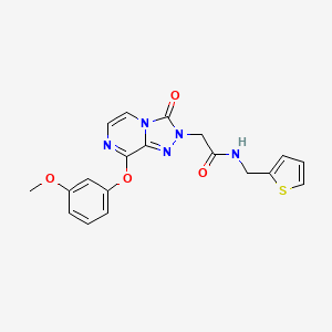 molecular formula C19H17N5O4S B2384180 2-(8-(3-methoxyphenoxy)-3-oxo-[1,2,4]triazolo[4,3-a]pyrazin-2(3H)-yl)-N-(thiophen-2-ylmethyl)acetamide CAS No. 1251602-72-8